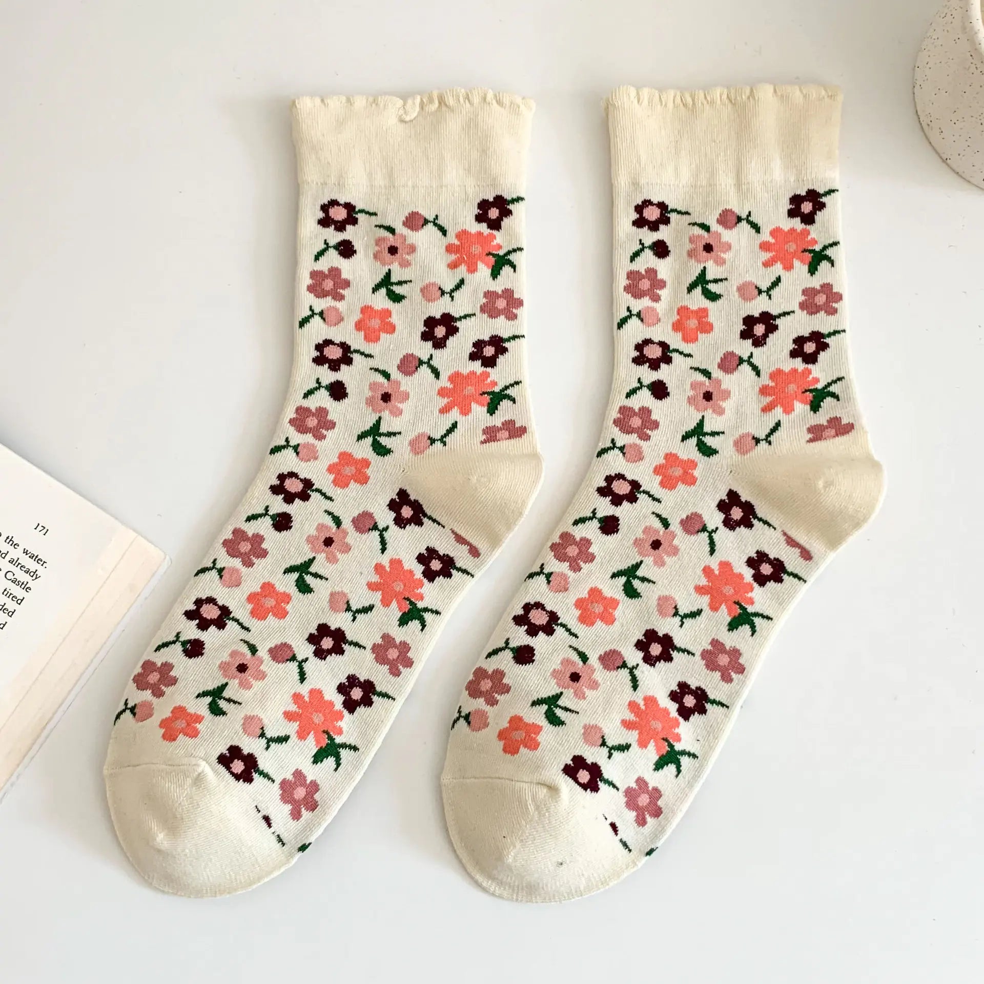 Cute Lace Rhombus Preppy Stockings