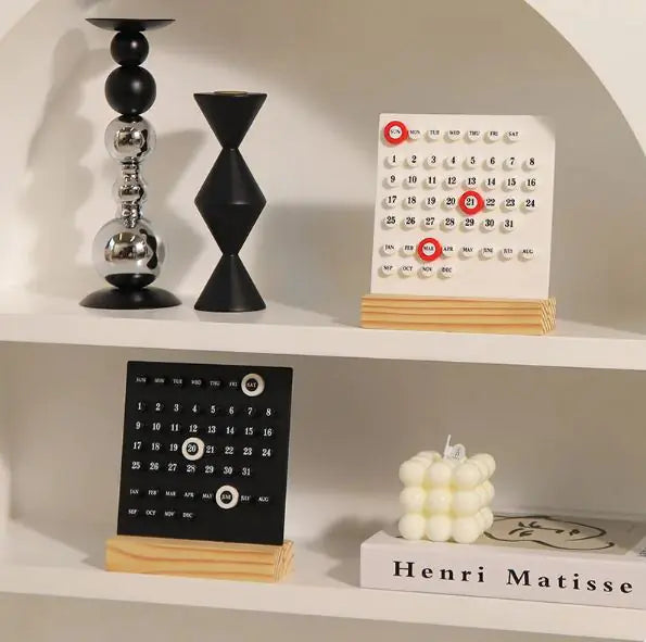 Wannian Wooden Ring Acrylic Calendar