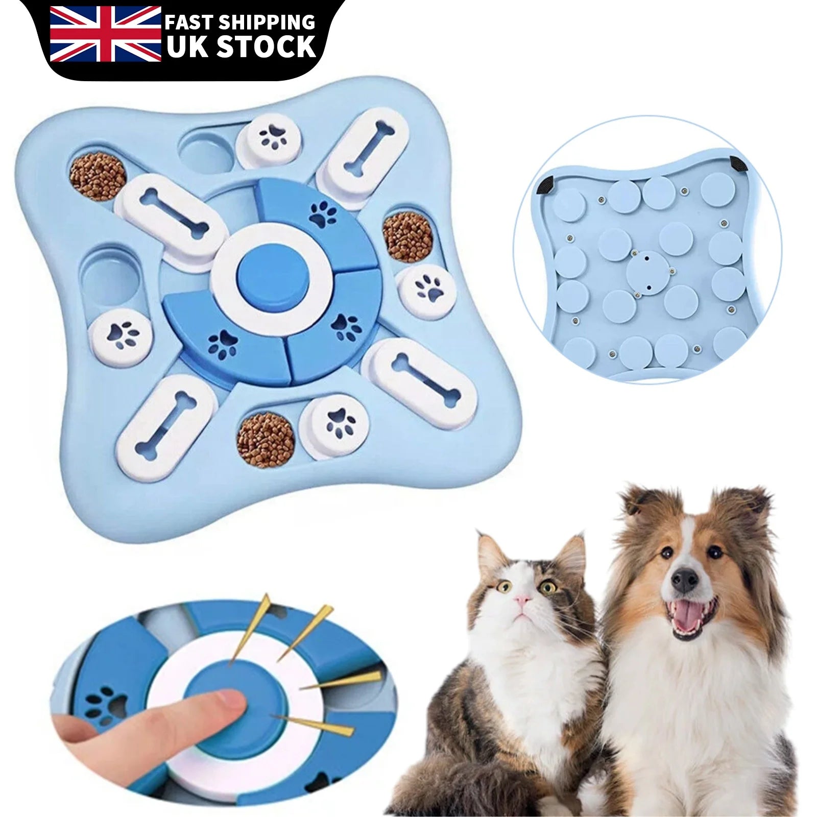 Dog Toys Slow Feeder Interactive Increase Puppy IQ Food Dispenser Slowly Eating NonSlip Bowl Pet Puzzle Cat Dogs Training Game