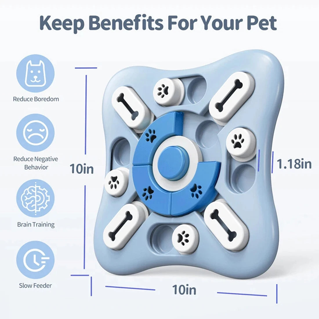 Dog Toys Slow Feeder Interactive Increase Puppy IQ Food Dispenser Slowly Eating NonSlip Bowl Pet Puzzle Cat Dogs Training Game