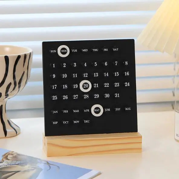 Wannian Wooden Ring Acrylic Calendar