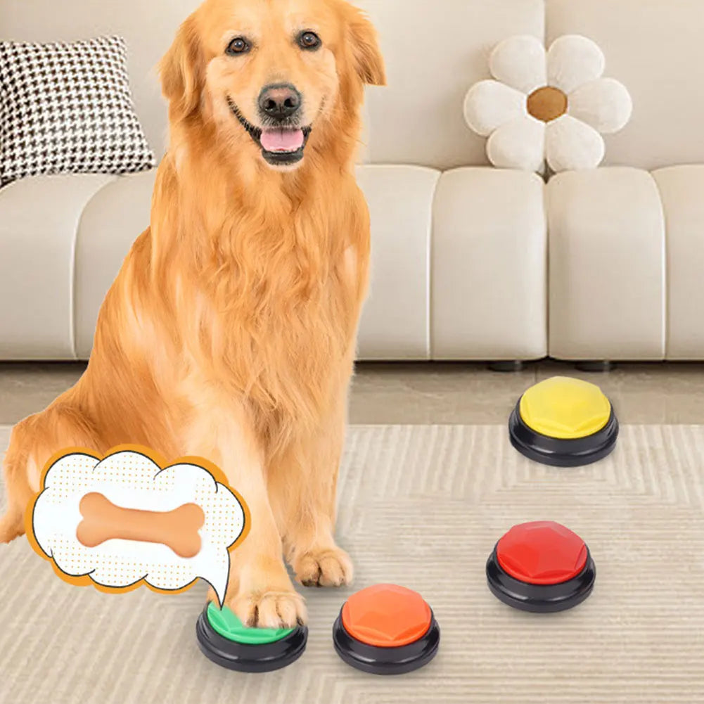 Dog Training Buttons Recordable Pet Interactive Toys Portable Pet Speech Buttons for Pet Communication