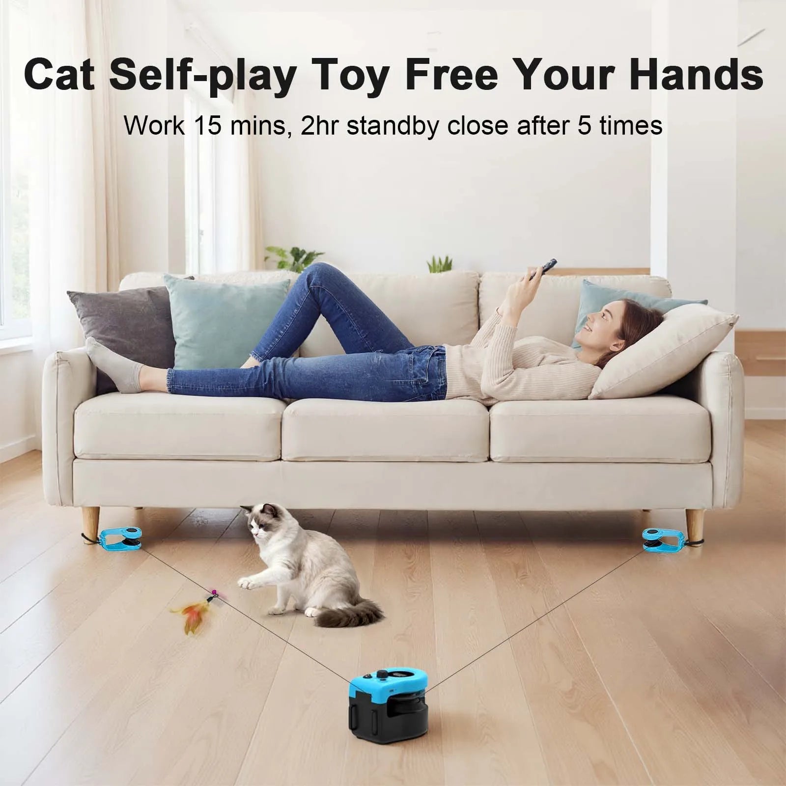 Cat Toys Automatic/Remote Control Cat Toy Interactive Cat Toy Cat Treadmill Adjustable Speed Simulated Cat Hunting Toy