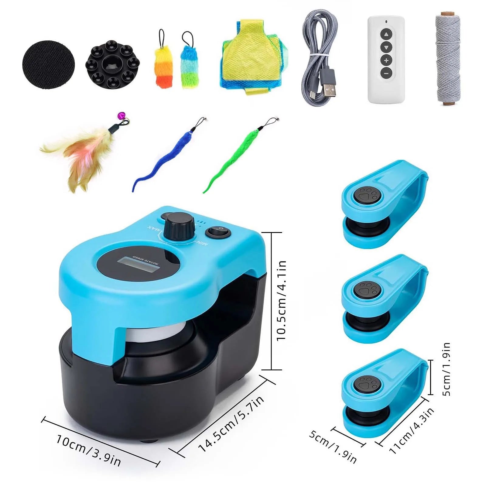 Cat Toys Automatic/Remote Control Cat Toy Interactive Cat Toy Cat Treadmill Adjustable Speed Simulated Cat Hunting Toy