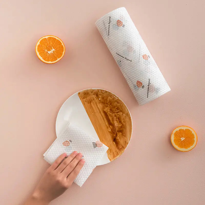 2 Rolls of Oil-Absorbing Kitchen Paper Towels